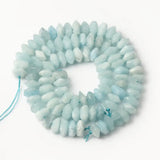6x11mm Natural Aquamarines Stone Beads Irregular Rhombus Loose Spacer Beads