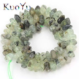 6x11mm Green Prehnita Jades Loose Spacer Beads for Jewelry Making DIY Bracelets