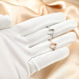 6x12MM Marquise Prong Ring Setting 925 Silver Rose Plated DIY Bezel