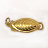 14K Solid Yellow Clasp Filigree Fish Shape 6x12mm