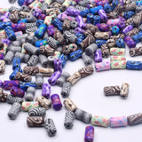 6x12mm Flower Pattern Polymer Clay Spacer Beads for DIY Jewelry Making