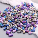 6x12mm Flower Pattern Polymer Clay Spacer Beads for DIY Jewelry Making