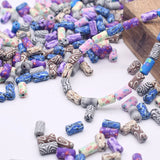 6x12mm Flower Pattern Polymer Clay Spacer Beads for DIY Jewelry Making