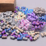 6x12mm Flower Pattern Polymer Clay Spacer Beads for DIY Jewelry Making