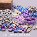 6x12mm Flower Pattern Polymer Clay Spacer Beads for DIY Jewelry Making