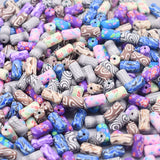 6x12mm Flower Pattern Polymer Clay Spacer Beads for DIY Jewelry Making