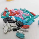 6x14mm Half Oval Stone Flat Back Cabochons DIY Jewelry Making