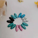 6x14mm Half Oval Stone Flat Back Cabochons DIY Jewelry Making