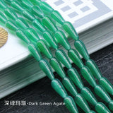 6x15mm Water Drop Natural Agate Beads for Jewelry Making