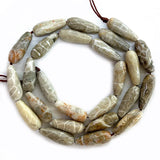 Labradorite Sunstone Coral Fessoil Stone Beads 15'' Faceted Drop DIY Loose Beads