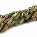 6x16mm Malachite Gray Agate Grape Stone Beads 15''