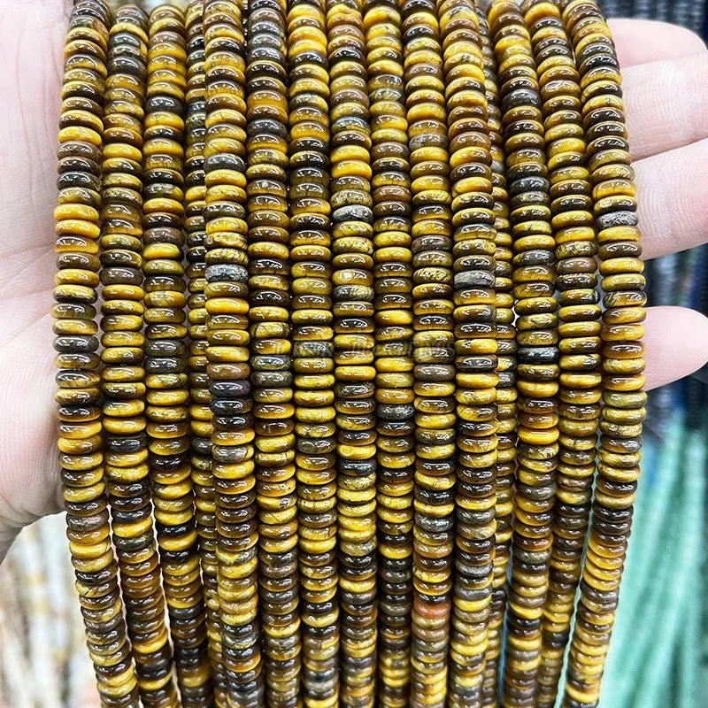 6x2mm Multicolor Abacus Beads Pink Quartz Green Aventurine Agate