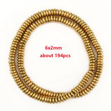 6x2mm Hematite Beads Natural Stone Spacer for Jewelry Making