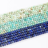 6x3MM Natural Aquamarine Prehnite Moonstone Amazonite Cylinder Flat Beads