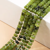 6x3MM Natural Aquamarine Prehnite Moonstone Amazonite Cylinder Flat Beads