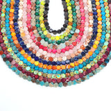 6x3mm Colorful Sea Sediment Stone Beads Opal Loose Flat Round Beads