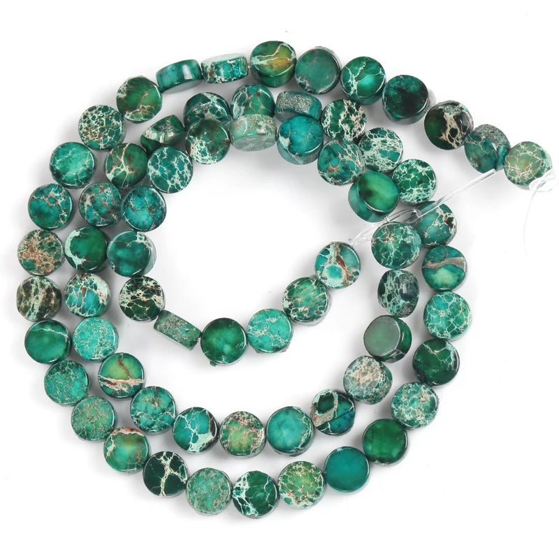6x3mm Colorful Sea Sediment Stone Beads Opal Loose Flat Round Beads