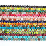 6x3mm Colorful Sea Sediment Stone Beads Opal Loose Flat Round Beads