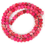 6x3mm Heart Stone Sea Sediment Jaspers Round Beads for Jewelry Making