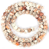 6x3mm Heart Stone Sea Sediment Jaspers Round Beads for Jewelry Making