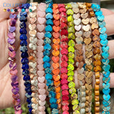 6x3mm Sea Sediment Jaspers Beads Heart Round Loose Beads