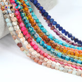 6x3mm Sea Sediment Jaspers Beads Heart Round Loose Beads