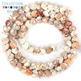 6x3mm Sea Sediment Jaspers Beads Heart Round Loose Beads