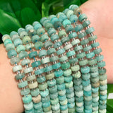 6x4mm Pink Quartz Amazonite Sunstone Beads Rondelle 7.5''