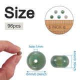 6x4mm Dark Green Indian Agates Spacer Beads