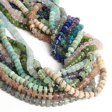6x4mm Wheel Shape Rondelle Amethyst Lapis Lazuli Beads