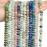 6x4mm Wheel Jades Chrysoprase Stone Beads Round Spacer Amethyst Labradorite
