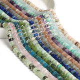 6x4mm Wheel Jades Chrysoprase Stone Beads Round Spacer Amethyst Labradorite
