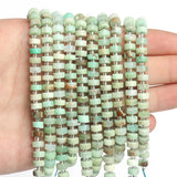 6x4mm Wheel Jades Chrysoprase Stone Beads Round Spacer Amethyst Labradorite