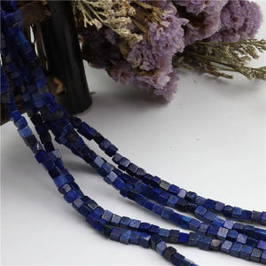 6x6MM Lapis Lazuli Cube Beads Charm Jewelry Making