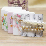 50pcs Brown Hair Card Jewelry Hair Clip Display Blank Paper Square Shape 6x6cm