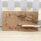 50pcs Brown Hair Card Jewelry Hair Clip Display Blank Paper Square Shape 6x6cm