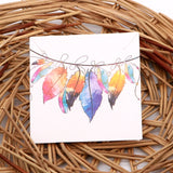 50pcs Macaron Earring Cards 6x6cm Printed Jewelry Display