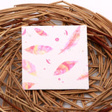 50pcs Macaron Earring Cards 6x6cm Printed Jewelry Display