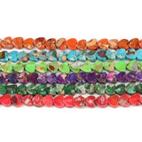 6x6mm Natural Stone Love Heart Triangle Spacer Beads for Jewelry Making
