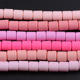10Pcs 6x6mm Clay Barrel Beads 15'' Tube Spacer For Jewelry Making DIY