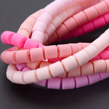 10Pcs 6x6mm Clay Barrel Beads 15'' Tube Spacer For Jewelry Making DIY