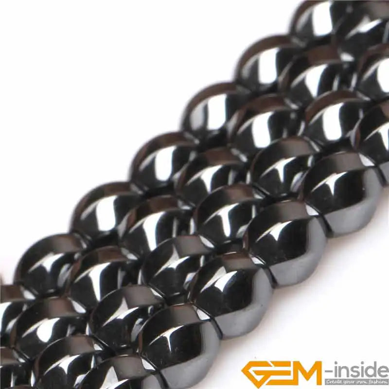 6x6mm Twisted Hematite Stone Gem Beads for Jewelry Making