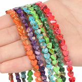 6x6mm Heart Shape Natural Stone Beads Multicolor Loose Beads Jewelry Making DIY