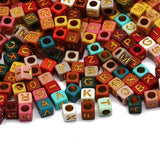 6x6mm Mixed Acrylic Letter Beads for Jewelry Making DIY Crafts