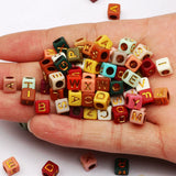 6x6mm Mixed Acrylic Letter Beads for Jewelry Making DIY Crafts