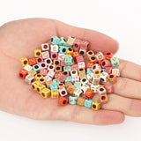 6x6mm Alphabet Spacer Beads for Jewelry Making DIY Bracelet Necklace