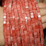 6x6mm Semi-precious Stone Beads Square Shape 10 Colors DIY Bracelet Necklace