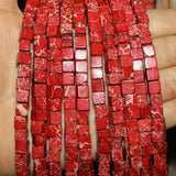6x6mm Semi-precious Stone Beads Square Shape 10 Colors DIY Bracelet Necklace