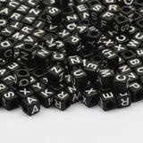 6x6mm Square Acrylic Letter Beads for DIY Jewelry Making