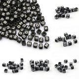 6x6mm Square Acrylic Letter Beads for DIY Jewelry Making